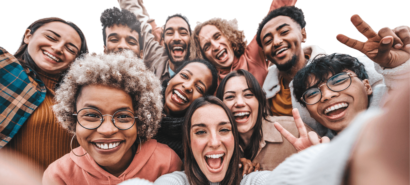 A lot of happy people image